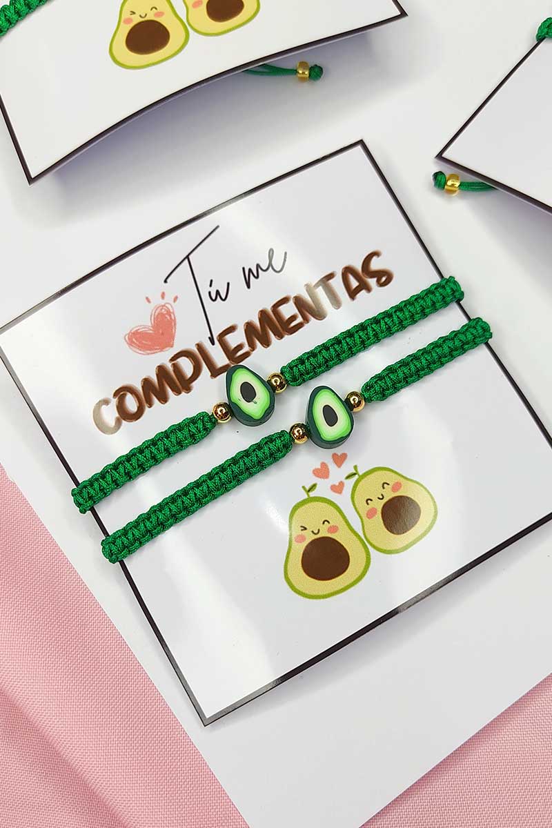 Pulsera aguacate fimo