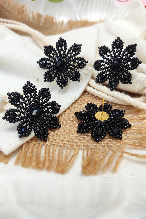 Topos flor mostacilla negro