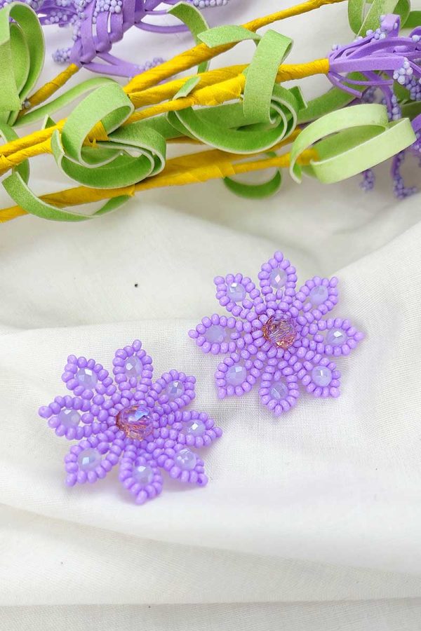 Topos flor mostacilla lila