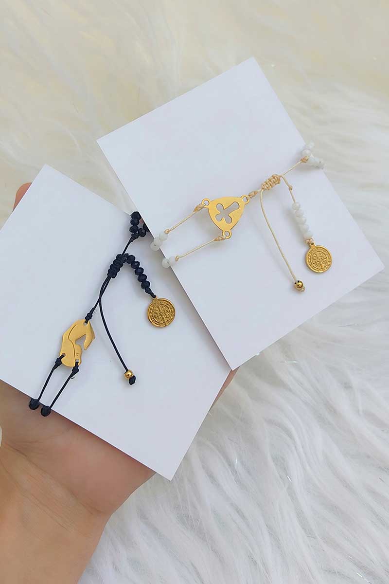 Pulsera camandula color negro acero - Imagen 2