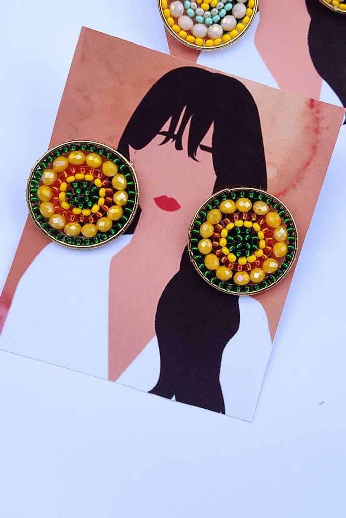 Maxitopo redondo tonos hojas secas