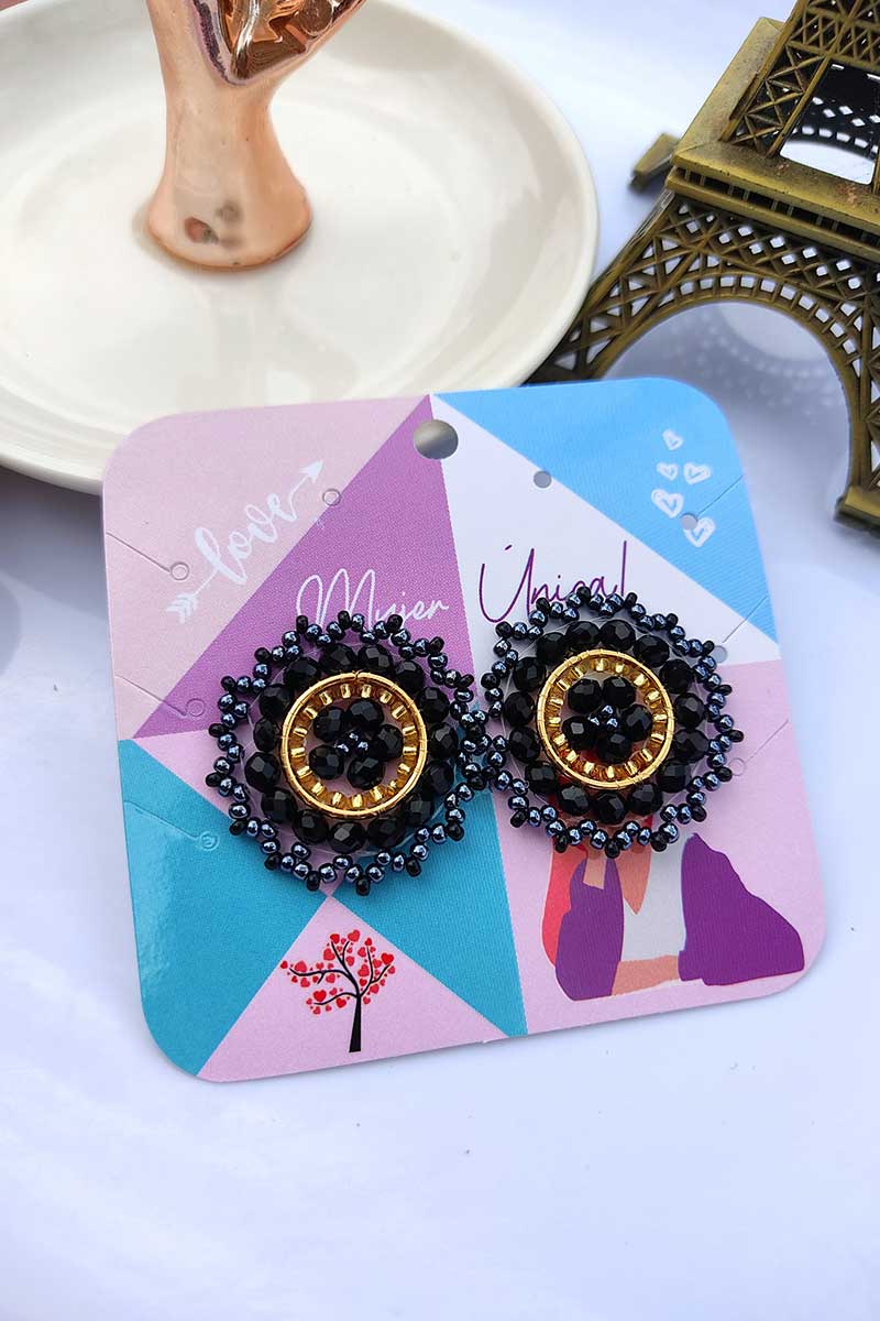 Maxitopos cristales mostacilla negros